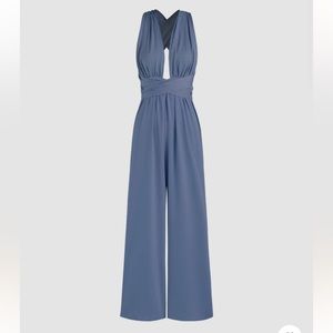 Deep V Tie Back Jumpsuit